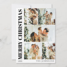 Elegante moderne typografie kerstvakantie Kaart