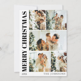 Elegante moderne typografie kerstvakantie Kaart