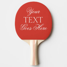 Elegante moderne typografie Maak uw eigen tekst Tafeltennisbatje