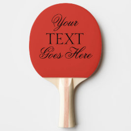 Elegante moderne typografie Maak uw eigen tekst Tafeltennisbatje