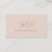 Elegante moderne typografie script monogram visitekaartje (Voorkant)