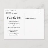 Elegante moderne typografie Sla de datumfoto Aankondigingskaart (Achterkant)