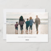 Elegante & Moderne Typografie VROLIJKE KERSTFOTO Feestdagenkaart (Achterkant)