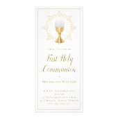 elegante moderne uitnodiging van de Eerste Heilige (Voorkant)