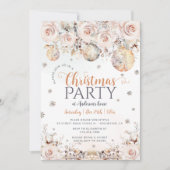 Elegante Moderne Uitnodiging van het Kerstmisparti (Voorkant)