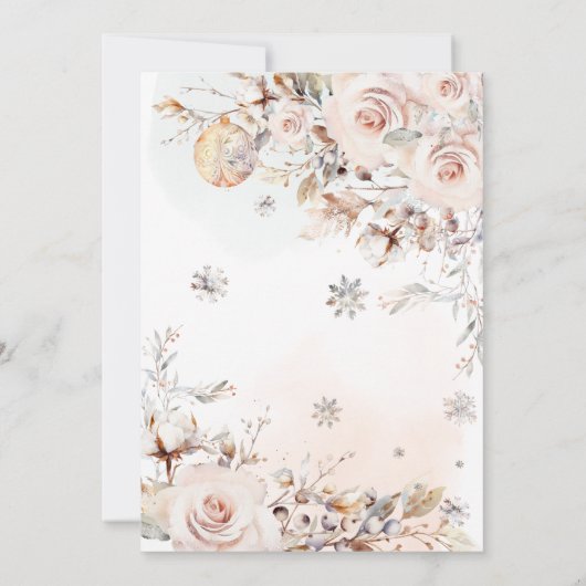 Elegante Moderne Uitnodiging van het Kerstmisparti (Achterkant)