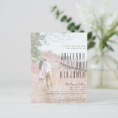 Elegante moderne uitnodiging voor budget-huwelijk  (Staand voorkant)