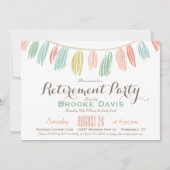 Elegante, moderne uitnodiging voor een pensioenfee (Voorkant)