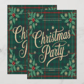 Elegante moderne uitnodiging voor een vrolijk kers (Voorkant / Achterkant)