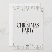 Elegante moderne uitnodiging voor een vrolijk kers (Achterkant)