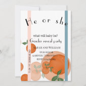 Elegante, moderne uitnodiging voor genderonthullin (Voorkant)