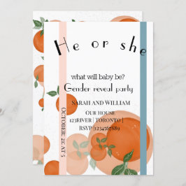 Elegante, moderne uitnodiging voor genderonthullin