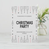 Elegante moderne uitnodiging voor kerstfeest  (Staand voorkant)