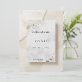 Elegante moderne uitnodigingskaart minimale luxe u kaart