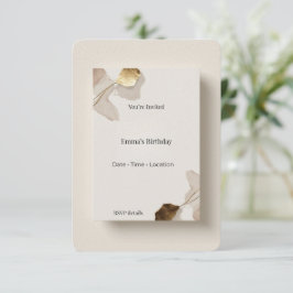 Elegante moderne uitnodigingskaart minimale luxe z kaart