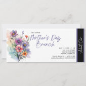 Elegante moderne unieke bloemenbrunch moederdag kaart (Voorkant)
