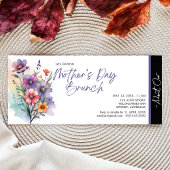 Elegante moderne unieke bloemenbrunch moederdag kaart