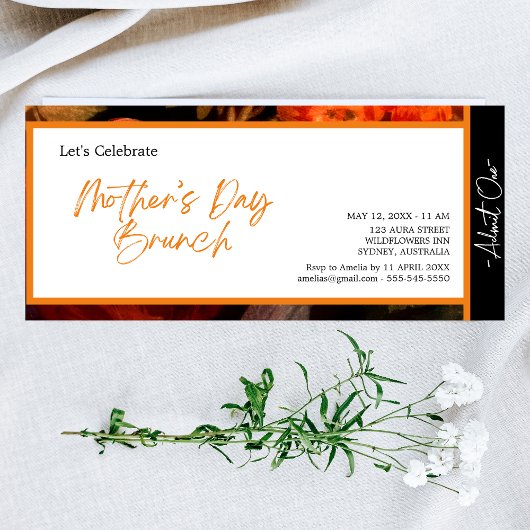 Elegante moderne unieke eenvoudige moederdag brunc kaart