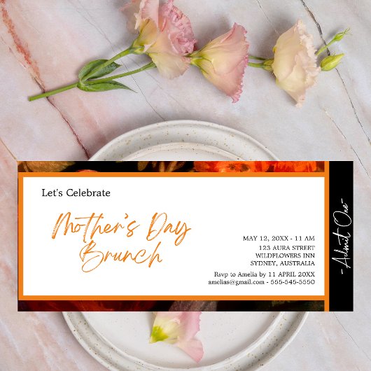 Elegante moderne unieke eenvoudige moederdag brunc kaart