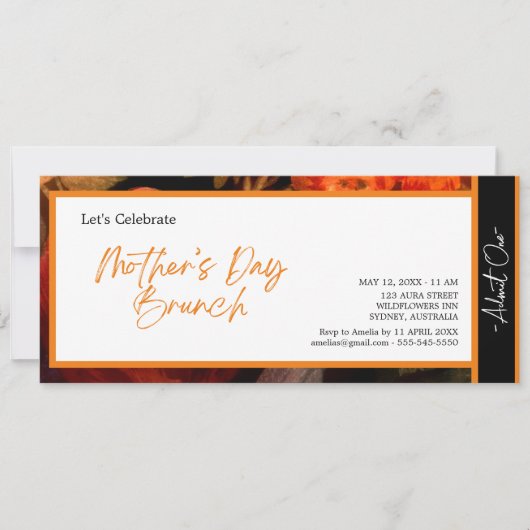 Elegante moderne unieke eenvoudige moederdag brunc kaart (Voorkant)
