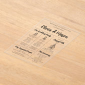 Elegante moderne unieke infographic bruiloft progr acryl uitnodigingen (Laagn)