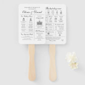 Elegante moderne unieke infographic bruiloft progr handwaaier (Voorkant en achterkant)