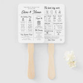 Elegante moderne unieke infographic bruiloft progr handwaaier (Voorkant en achterkant)