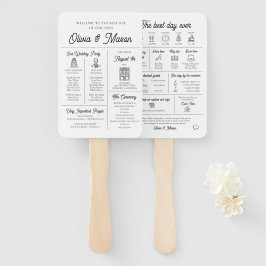 Elegante moderne unieke infographic bruiloft progr handwaaier