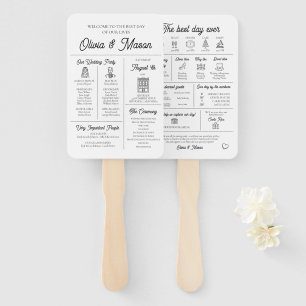 Elegante moderne unieke infographic bruiloft progr handwaaier