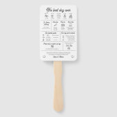 Elegante moderne unieke infographic bruiloft progr handwaaier (Achterkant)