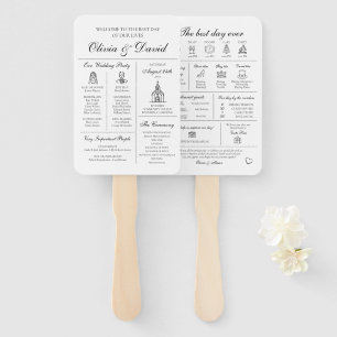 Elegante moderne unieke infographic bruiloft progr handwaaier