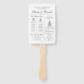 Elegante moderne unieke infographic bruiloft progr handwaaier (Voorkant)