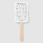 Elegante moderne unieke infographic bruiloft progr handwaaier (Achterkant)