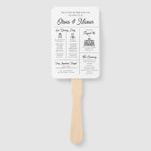 Elegante moderne unieke infographic bruiloft progr handwaaier (Voorkant)