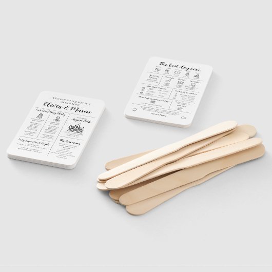 Elegante moderne unieke infographic bruiloft progr handwaaier (Niet-gemonteerd)