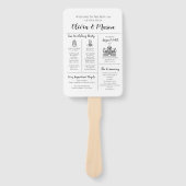 Elegante moderne unieke infographic bruiloft progr handwaaier (Voorkant)