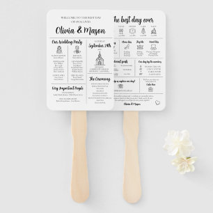 Elegante moderne unieke infographic bruiloft progr handwaaier