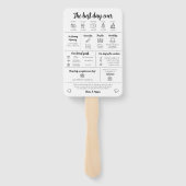 Elegante moderne unieke infographic bruiloft progr handwaaier (Achterkant)