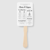 Elegante moderne unieke infographic bruiloft progr handwaaier (Voorkant)