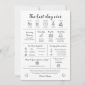 Elegante moderne unieke infographic bruiloft progr kaart (Achterkant)