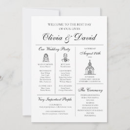 Elegante moderne unieke infographic bruiloft progr kaart