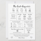 Elegante moderne unieke infographic bruiloft progr kaart (Achterkant)