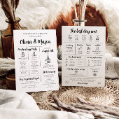 Elegante moderne unieke infographic bruiloft progr kaart