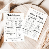 Elegante moderne unieke infographic bruiloft progr kaart