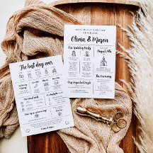 Elegante moderne unieke infographic bruiloft progr