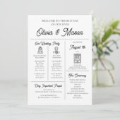 Elegante moderne unieke infographic bruiloft progr kaart (Staand voorkant)