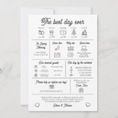 Elegante moderne unieke infographic bruiloft progr kaart (Achterkant)