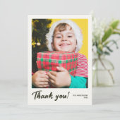 Elegante moderne vakantiefoto dank u kaart (Staand voorkant)