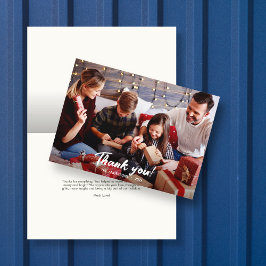 Elegante moderne vakantiefoto dank u kaart