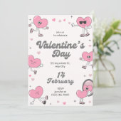 Elegante moderne Valentijnsdag-feestuitnodiging Feestdagenkaart (Staand voorkant)